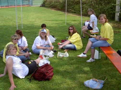 Pause bei den Volunteers